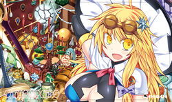  :d ahoge alternate_costume arm_behind_head arm_support arm_up bird blonde_hair breasts bright_pupils candle candlestand capelet cleavage cleavage_cutout clothing_cutout commentary_request crossover elbow_gloves female gem gloves goggles goggles_on_head gold_trim hair_ornament hat highleg highleg_leotard hisui_(stapspats) indoors kirisame_marisa lamp large_breasts leotard long_hair looking_at_viewer magic:_the_gathering open_mouth photoshop_(medium) ribbon side_ponytail sideboob sitting sleeveless smile solo star_(symbol) star_cutout sword thighhighs touhou tree trim_marks weapon witch_hat yellow_eyes 