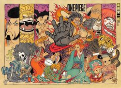  afro black_hair blonde_hair brook bunny_ears canine carrot_(one_piece) cat_ears gear_fourth geta hair_ornament hair_over_one_eye hair_pin inuarashi japanese_clothes kanjuro kimono kinemon kozuki_momonosuke lion monkey_d_luffy nami_(one_piece) nekomamushi obi oda_eiichirou official_art one_piece orange_hair pedro raizo red_eyeshadow sanji skeleton sword tony_tony_chopper 