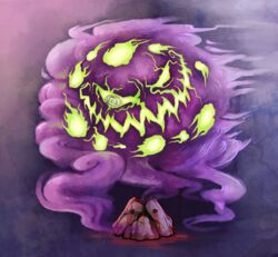  abstract_background ambiguous_gender better_version_at_source chewy_meowth creepy generation_4_pokemon ghost nintendo pokemon pokemon_(species) simple_background spirit spiritomb 