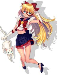  aino_minako armpits artemis_(sailor_moon) back_bow bad_id bad_pixiv_id bishoujo_senshi_sailor_moon blonde_hair blue_eyes blue_sailor_collar bow choker codename_wa_sailor_v collarbone crescent crescent_facial_mark elbow_gloves elizabeth_(erika123) facial_mark feline female full_body gloves hairbow half_updo high_heels highres long_hair looking_at_viewer magical_girl mask midriff navel red_bow sailor_collar sailor_senshi_uniform sailor_v school_uniform serafuku shoulder_pads simple_background skirt smile strappy_heels thigh_gap very_long_hair white_background white_gloves 