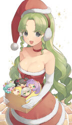  :d absurdres bad_id bad_twitter_id bare_shoulders box breasts brick_floor character_doll choker cleavage colored_eyelashes commentary_request dress earmuffs elbow_gloves falulu falulu_(awakened) female fur-trimmed_dress fur-trimmed_headwear fur_trim gaaruru_(pripara) gloves green_hair grey_eyes hair_down hat highres holding holding_box inactive_account large_breasts long_hair looking_at_viewer manaka_laala midorikaze_fuwari open_mouth parted_bangs pom_pom_(clothes) pretty_series pripara red_choker red_dress red_hat santa_costume santa_hat shikyoin_hibiki shiyurinpu sidelocks smile solo standing strapless strapless_dress unicorn_(pripara) very_long_hair white_gloves 