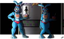  2024 3_toes 4_fingers animatronic anthro big_breasts black_eyes blue_eyes breasts clothed clothing cupcake_(fnaf) detailed_background digital_media_(artwork) dino20bryan duo eye_makeup eyebrows eyelashes feet female fingers five_nights_at_freddy&#039;s five_nights_at_freddy&#039;s_2 fur fusion green_eyes hand_on_hip hi_res lagomorph leporid looking_at_viewer machine mammal open_mouth pseudo_hair rabbit robot scottgames slouching smile teeth tied_ears toes tongue toy_bonnie_(fnaf) toy_chica_(fnaf) 