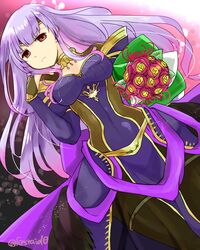  alternate_costume bodysuit bouquet bridal_gauntlets bride circlet commentary_request corruption cosplay dark_bride dark_persona dress female fire_emblem fire_emblem:_genealogy_of_the_holy_war fire_emblem_awakening fire_emblem_heroes flower julia_(fire_emblem) light_purple_hair long_hair loptous_(fire_emblem) possessed red_eyes solo tharja_(bridal)_(fire_emblem) tharja_(fire_emblem) tharja_(fire_emblem)_(cosplay) twitter_username wedding_dress yukia_(firstaid0) 