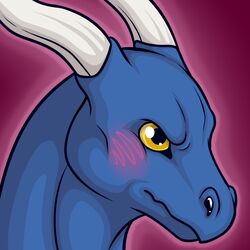  1:1 angry blush deerdaddy13 digital_media_(artwork) dragon ezurth feral flustered headshot_portrait horn icon male mythological_creature mythological_scalie mythology portrait reaction_image scalie simple_background solo yellow_eyes 