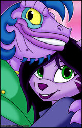  2013 anthro black_hair captain_neyla dimitri_lousteau duo felid female hair iguana iguanid lizard male mammal marine_iguana pantherine procyonid raccoon reptile scalie sly_cooper_(series) sony_corporation sony_interactive_entertainment sucker_punch_productions tiger verona7881 yellow_eyes 