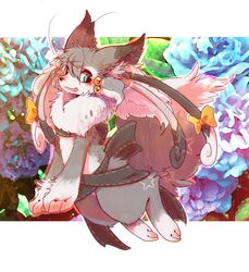  ambiguous_gender black_body black_fur canid canine canis feral fur green_eyes handymonsters hi_res kemono mammal open_mouth pipisan solo wolf 