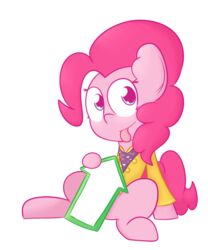  alpha_channel anthro clothed clothing equid equine female friendship_is_magic hair hasbro hi_res horse looking_at_viewer mammal mrdegradation my_little_pony pink_hair pinkie_pie_(mlp) simple_background solo tongue tongue_out 