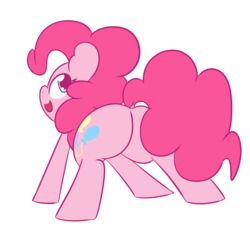  alpha_channel ass equid equine female feral friendship_is_magic hair hasbro horse looking_back mammal mrdegradation my_little_pony open_mouth pink_hair pinkie_pie_(mlp) solo 