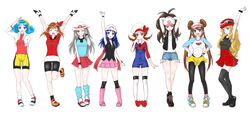  adjusting_hair akanbe aqua_eyes aqua_legwear arm_behind_back arm_behind_head arm_holding arm_up armpits arms_behind_head arms_up artist_request bandana baseball_cap beanie bike_shorts black_hair black_legwear blonde_hair blue_(pokemon) blue_eyes blue_hair blush boots bracelet breast_envy breasts brown_eyes brown_hair cabbie_hat closed_eyes cropped_jacket crystal_(pokemon) dawn_(pokemon) double_bun female full_body gloves goggles goggles_on_hat hair_ornament hair_tucking hands_on_hips haruka_(pokemon) hat jacket jewelry kotone_(pokemon) leg_up lineup long_hair long_sleeves looking_at_another looking_at_viewer looking_to_the_side mei_(pokemon) mouth_hold multiple_girls nintendo one_eye_closed open_mouth overalls pantyhose pokemon pokemon_(game) pokemon_bw pokemon_bw2 pokemon_dppt pokemon_frlg pokemon_gsc pokemon_hgss pokemon_rse pokemon_xy poketch ponytail rubber_band scarf serena_(pokemon) shoes short_sleeves shorts silver_eyes silver_hair simple_background skirt sleeveless sleeveless_shirt smile sneakers socks standing standing_on_one_leg tank_top thighhighs touko_(pokemon) twintails tying_hair vest visor_cap watch white_background white_legwear wink wristband wristwatch 