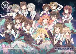  6+girls akagi_miria anastasia_(idolmaster) animal_ears bad_id bad_pixiv_id black_hair blonde_hair blue_eyes brown_eyes brown_hair cat_ears commentary_request dress drill_hair futaba_anzu green_eyes grey_hair hair_ornament honda_mio idolmaster idolmaster_cinderella_girls jougasaki_rika kanzaki_ranko long_hair maekawa_miku mimura_kanako moroboshi_kirari multiple_girls nitta_minami ogata_chieri one_side_up open_mouth red_eyes senmen_kinuko shibuya_rin shimamura_uzuki short_hair smile star!!_(idolmaster) star_(symbol) tada_riina thighhighs twin_drills twintails two_side_up 