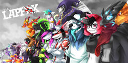  2013 absolutely_everyone adraen_(renard) animate_inanimate anthro aurastys_(renard) avian azrael_(lapfox_trax) bandana bandetto beak bioluminescence black_body black_eyes black_hair black_scales black_sclera blue_eyes blue_hair brown_body brown_fur brown_hair buckteeth canid canine chains chest_tuft clenched_teeth clothed clothing cloud crossed_arms d-mode-d_(renard) darius_(lapfox_trax) demon domestic_cat ear_piercing earmuffs electronics emoticon_(renard) english_text eyewear facial_hair fangs feathers felid feline felis female fish fox fully_clothed fur glasses glowing glowing_eyes goatee goggles green_body green_eyes green_hair green_scales grey_body grey_hair grey_scales grin group hair half-closed_eyes hat headgear headphones headwear hellhound_(lapfox_trax) hi_res horn hybrid inflatable jackal_queenston jacket jewelry kerchief kitcaliber kitsune&sup2; klippa lapfox_trax large_group living_inflatable living_pinata long_tongue male mammal marine mayhem_(renard) monster multi_eye multicolored_body multicolored_hair multicolored_scales murid murine narrowed_eyes navel necklace negaren open_mouth orange_body orange_eyes orange_fur orange_scales outside pawpads paws piercing pinata pink_hair pupils purple_body purple_eyes purple_fur purple_hair purple_stripes rat red_body red_eyes red_fur red_hair renard_queenston reptile rodent rq scales scalie shark sharp_teeth sky slit_pupils smile standing stripes takuyarawr teeth text the_quick_brown_fox tongue tongue_out topwear truxton_dogyuun tuft two_tone_body two_tone_hair two_tone_scales whiskers white_body white_feathers white_fur white_scales 