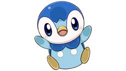  blue_eyes blush commentary_request full_body looking_at_viewer no_humans official_art open_mouth piplup pokemon pokemon_(creature) project_pochama simple_background smile solo toes tongue white_background 