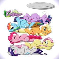  1:1 2015 applejack_(mlp) behind-space blue_body blue_fur dragon earth_pony equid equine feathered_wings feathers female feral fluttershy_(mlp) friendship_is_magic fur group hair hasbro horn horse male mammal multicolored_hair my_little_pony mythological_creature mythological_equine mythological_scalie mythology pegasus pinkie_pie_(mlp) pony purple_body purple_fur purple_hair rainbow_dash_(mlp) rainbow_hair rarity_(mlp) scalie spike_(mlp) tail twilight_sparkle_(mlp) two_tone_hair unicorn wings 