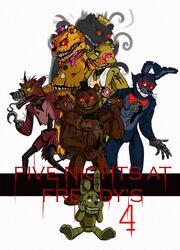  animatronic anthro avian bear belly_mouth bib bird bow_(feature) bow_tie button_(fastener) canid canine chicken claws clothing dream exposed_endoskeleton five_nights_at_freddy&#039;s five_nights_at_freddy&#039;s_4 fox freddles_(fnaf) galliform gallus_(genus) glowing glowing_eyes group hat headgear headwear hi_res hook hook_hand lagomorph leporid machine mammal nightmare nightmare_(fnaf) nightmare_bonnie_(fnaf) nightmare_chica_(fnaf) nightmare_cupcake_(fnaf) nightmare_foxy_(fnaf) nightmare_fredbear_(fnaf) nightmare_freddy_(fnaf) odu phasianid pink_eyes plushie plushtrap_(fnaf) rabbit red_eyes robot scottgames sharp_teeth teeth top_hat yellow_eyes 