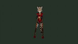  16:9 3d_(artwork) 3d_animation animated anthro asian_clothing chinese_clothing chinese_dress clothing digital_media_(artwork) dress east_asian_clothing felid feline female hi_res humanoid legwear mammal new_year_2022 pantherine short_playtime spacehorndog stockings tiger widescreen 