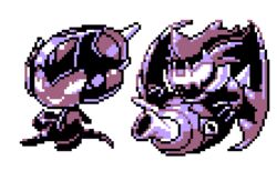  blank_eyes commentary english_commentary evolutionary_line full_body grin lowres monochrome naganadel no_humans pat_attackerman pixel_art poipole pokemon pokemon_(creature) pokemon_rgby pokemon_rgby_(style) purple_theme simple_background smile sprite transparent_background 