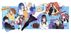  2boys 6+girls ahoge animal apron arcueid_brunestud arima_miyako bare_shoulders black_eyes black_hair black_pantyhose black_ribbon blonde_hair blouse blue_eyes blue_hair blue_ribbon bodysuit boots breasts broom broom_riding brown_eyes brown_hair chinese_clothes ciel_(tsukihime) coat crossed_arms curry curry_rice deer dress explosion eyebrows_hidden_by_hair food glasses green_eyes green_ribbons hair_ribbon hairband highres hisui_(tsukihime) holding holding_spoon inui_arihiko japanese_clothes kicking kimono kohaku_(tsukihime) long_hair looking_at_viewer lying maid maid_apron maid_headdress melty_blood morii_shizuki multiple_boys multiple_girls nanako_(melty_blood) nanaya_shiki nrvnqsr_chaos one_eye_closed open_mouth orange_eyes panda pantyhose pointy_ears red_eyes red_hair red_ribbon ribbon rice school_uniform shirt short_hair skirt smile spoon suitcase sweater_vest thighhighs tohno_akiha tohno_shiki tsukihime tsukihime_(remake) twintails yumizuka_satsuki 