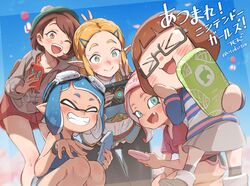  doubutsu_no_mori elf inkling_(splatoon) nintendo octoling pointy_ears pokemon princess_zelda splatoon the_legend_of_zelda toku_(ke7416613) yuuri_(pokemon) 