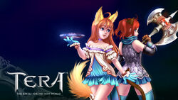  blue_eyes elin_(tera) orange_hair orikanekoi red_hair tera_online 