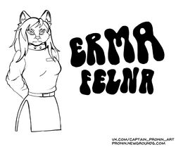  albedo_anthropomorphics anthro belt black_and_white breasts cc-by-nc character_name clothed clothing creative_commons domestic_cat erma_felna erma_felna:_edf eyebrows eyelashes felid feline felis female hair hands_behind_back hi_res inner_ear_fluff mammal medium_breasts monochrome pr0nin simple_background snout solo standing suit text three-quarter_view tuft uniform unimpressed url white_background 