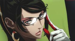  animated animated bayonetta bayonetta:_bloody_fate bayonetta_(character) black_hair female lipstick makeup 