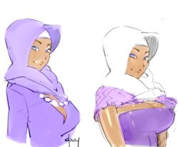  bad_id bad_tumblr_id blue_eyes breasts dark-skinned_female dark_skin doxy eyeshadow female hijab jewelry large_breasts makeup muslim my_little_pony my_little_pony:_friendship_is_magic necklace pearl_necklace personification rarity_(my_little_pony) scarf smile solo 