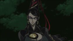  animated animated bayonetta bayonetta:_bloody_fate bayonetta_(character) black_hair breasts elbow_gloves female glasses gloves lipstick lowres makeup 