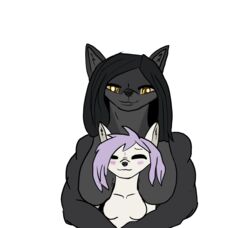  alpha_channel anthro canid canine canis cuddling duo female fox hi_res mammal narra nyo_la_nixan rey_(reaperonico) sticker wolf 