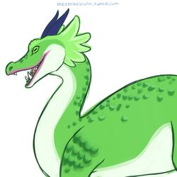  1:1 2013 ambiguous_gender animal_crossing asian_mythology countershade_face countershade_torso countershading digital_drawing_(artwork) digital_media_(artwork) drago_(animal_crossing) dragon ear_frill east_asian_mythology eastern_dragon electrikestorm feral feralized frill_(anatomy) green_body green_eyes green_scales green_theme grey_horn horizontal_pupils horn long_neck membrane_(anatomy) membranous_frill multicolored_body multicolored_scales mythological_creature mythological_scalie mythology nintendo no_sclera open_mouth open_smile pink_tongue pupils quadruped scales scalie serpentine sharp_teeth side_view simple_background smile snout solo teeth text tongue two_tone_body two_tone_scales url white_background white_body white_countershading white_scales 