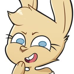  1:1 agidyne alpha_channel anthro buckteeth female lagomorph laugh leporid looking_at_viewer mammal ojou_laugh rabbit reaction_image rose_(agidyne) simple_background solo teeth transparent_background 