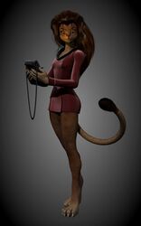  3d_(artwork) 5:8 anthro caitian clothing digital_media_(artwork) felid female looking_at_viewer m&#039;ress mammal redfern simple_background solo star_trek star_trek_the_animated_series 