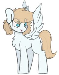  2019 absurd_res alpha_channel blonde_hair blue_eyes blush cold_blight_(oc) equid equine feathered_wings feathers female feral hair hasbro hi_res itsspoopsb mammal my_little_pony mythological_creature mythological_equine mythology open_mouth pegasus simple_background smile solo transparent_background white_body wings 