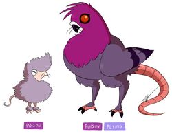  ambiguous_gender avian bird columbid english_text fakemon feathered_wings feathers feral multiple_images pigeon rat_tail simple_background solo tail text timoteihiv whiskers white_background wings 