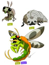  ambiguous_gender antennae_(anatomy) arthropod black_eyes english_text fakemon feral hi_res insect_wings insects multiple_images open_mouth red_eyes simple_background solo text timoteihiv white_background wings 