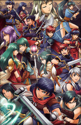  ashikai bare_shoulders black_hair blue_hair breasts cape closed_eyes dress earrings eirika elincia_ridell_crimea eliwood_(fire_emblem) ephraim father_and_daughter father_and_son fingerless_gloves fire_emblem fire_emblem:_akatsuki_no_megami fire_emblem:_fuuin_no_tsurugi fire_emblem:_monshou_no_nazo fire_emblem:_rekka_no_ken fire_emblem:_seima_no_kouseki fire_emblem_heroes gloves green_eyes green_hair hair_ornament hair_ribbon hector_(fire_emblem) high_ponytail ike jewelry lilina long_hair looking_at_viewer lyndis_(fire_emblem) lyon_(fire_emblem) mamkute marth medium_breasts micaiah multiple_boys multiple_girls ninian open_mouth ponytail ragnell red_eyes red_hair ribbon roy_(fire_emblem) sheeda short_hair silver_hair smile soren sothe sword thighhighs very_long_hair watermark weapon yellow_eyes zettai_ryouiki 