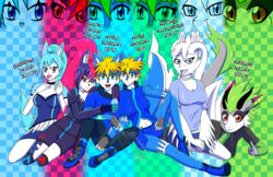  absurd_res anthro big_breasts blonde_hair blue_body body_hair breasts canid canine chest_hair dragon female fox generation_5_pokemon green_hair grey_body grey_skin group hair heterochromia hi_res hug hyra_akiyuki hyro_soriuki kasumi_nelay khblacky97 legendary_pokemon lying male mammal multicolored_eyes multicolored_hair mythological_creature mythological_scalie mythology neylan nintendo pink_hair pink_tail pokemon pokemon_(species) purple_eyes rachel_kusumirai reshiram sabrina_ikigai scalie shion_ikigai simple_background simple_coloring smile smiling_at_viewer tail 