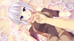  aqua_eyes game_cg making_lovers short_hair smee taniyama-san tsukino_mashiro water white_hair 