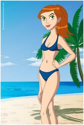  1girls 2d ai_generated ben_10 ben_10_alien_force bikini blue_bikini cartoongirls casual female full_color green_eyes gwen_tennyson gwen_tennyson_(alien_force) no_penetration orange_hair solo solo_female swimsuit 