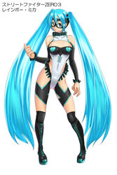  aqua_eyes aqua_hair ass_visible_through_thighs boots breasts clothing_cutout commentary_request cosplay cross-laced_footwear detached_sleeves female full_body hair_pulled_back hatsune_miku judge_martin knee_pads lace-up_boots large_breasts leotard long_hair mask photoshop_(medium) rainbow_mika rainbow_mika_(cosplay) shoulder_cutout simple_background solo street_fighter street_fighter_zero_(series) twintails very_long_hair vocaloid white_background wrestling_outfit 