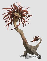  2016 alolan_exeggutor alolan_form ambiguous_gender elemental_creature extra-vertebrae feral flesh_creature flora_fauna generation_7_pokemon monster nightmare_fuel nintendo plant pokemon pokemon_(species) regional_form_(pokemon) sharp_teeth solo teeth 