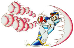  armor capcom first_armor green_eyes level_3_charge recoil rockman rockman_x shot throttle x x_buster 