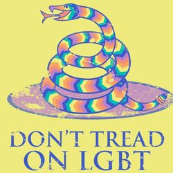  1:1 ambiguous_gender carlhuber digital_media_(artwork) don&#039;t_tread_on_me dot_eyes english_text feral forked_tongue gadsden_flag lgbt_pride lol_comments multicolored_body multicolored_scales multicolored_tail open_mouth politics pride_color_body pride_color_scales pride_color_tail pride_colors rainbow_body rainbow_pride_colors rainbow_scales reptile scales scalie simple_background six-stripe_rainbow_pride_colors snake solo tail text third-party_edit tongue tongue_out why yellow_background 