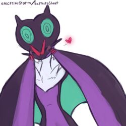  1:1 2018 ambiguous_gender big_ears blush claws closed_eyes electrikestorm feral fur generation_6_pokemon heart_symbol hi_res mane nintendo noivern pokemon pokemon_(species) simple_background solo white_background wings 