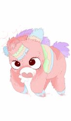  ambiguous_gender animate_inanimate charging equid equine foundationdown_(artist) fur horn living_pinata mammal mythological_creature mythological_equine mythology pinata pink_body pink_fur scp-956 scp_foundation solo unicorn 