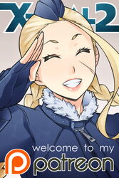  artist_name bad_hentai-foundry_id bad_id blonde_hair braid cammy_white closed_eyes english_text female fingerless_gloves gloves hat lips long_hair parted_lips patreon_logo salute scar smile solo street_fighter twin_braids watermark x-t3al zipper_pull_tab 