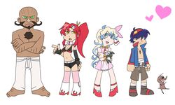  2girls garterbelt_(character) garterbelt_(psg) lordgenome multiple_girls nia_teppelin panty_&amp;_stocking_with_garterbelt panty_(character) panty_(psg) parody simon stocking_(character) stocking_(psg) tengen_toppa_gurren-lagann tengen_toppa_gurren_lagann yoko_littner yoko_littner 