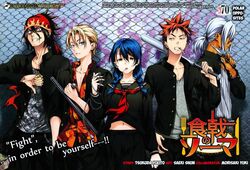  baseball_bat brass_knuckles chains hayama_akira knife kurokiba_ryou shokugeki_no_souma tadokoro_megumi takumi_aldini tonfa yukihira_souma 