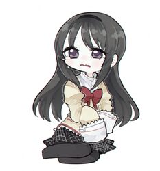  akemi_homura black_hair black_hairband black_pantyhose bow commentary_request crying crying_with_eyes_open fc_(efushii) female hairband long_hair looking_at_viewer mahou_shoujo_madoka_magica mahou_shoujo_madoka_magica_(anime) mitakihara_school_uniform oversized_clothes pantyhose purple_eyes school_uniform simple_background skirt sleeves_past_wrists solo tears white_background 