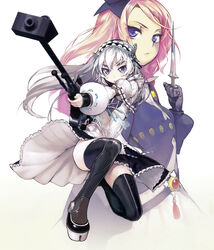  chaika_trabant gothic_lolita gun heels hitsugi_no_chaika lolita_fashion namaniku_atk thighhighs viivi_holopainen weapon 