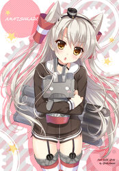  amatsukaze_(kancolle) ame_to_yuki kantai_collection rensouhou-kun stockings thighhighs 